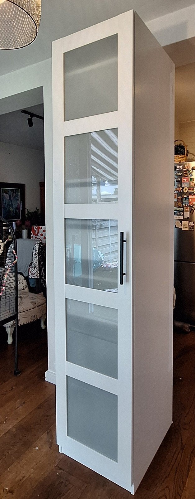 Witte PAX kast met Lades en Deur (2.3m hoog), Met deur(en), Gebruikt, 200 cm of meer, Overige houtsoorten