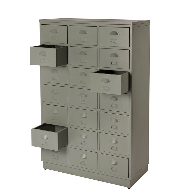 AANBIEDING Vintage Metalen Ladekast Refurbished Retro Grijs, Info@dehanzeherten.nl, De Hanze Herten BV, 5 laden of meer, 100 tot 150 cm