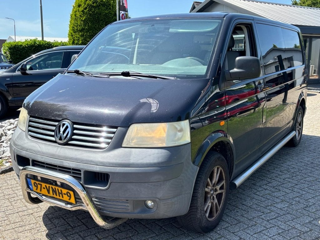 Volkswagen Transporter 2.5 TDI Dubbele Cabine Zwart Airco 20, Voorwielaandrijving, Gebruikt, Volkswagen, 2020 kg