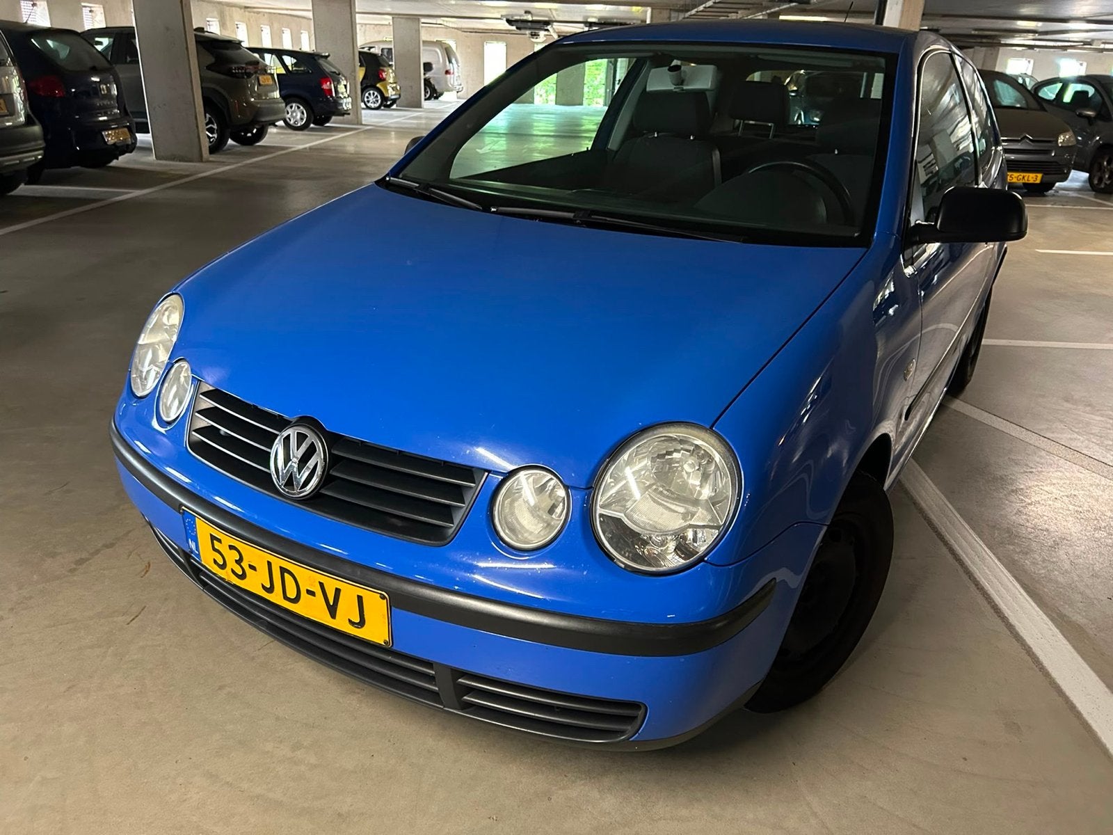 Volkswagen Polo 1.2 Blauw 3deurs 2002, Elektrische ramen, Blauw, 1198 cc, Origineel Nederlands