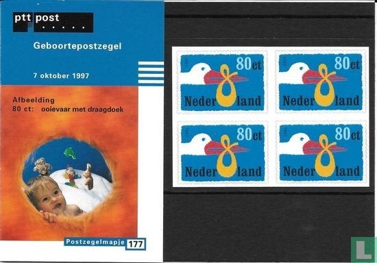 Postzegelmapje M177 Geboortezegel 1997 NL, Ophalen of Verzenden