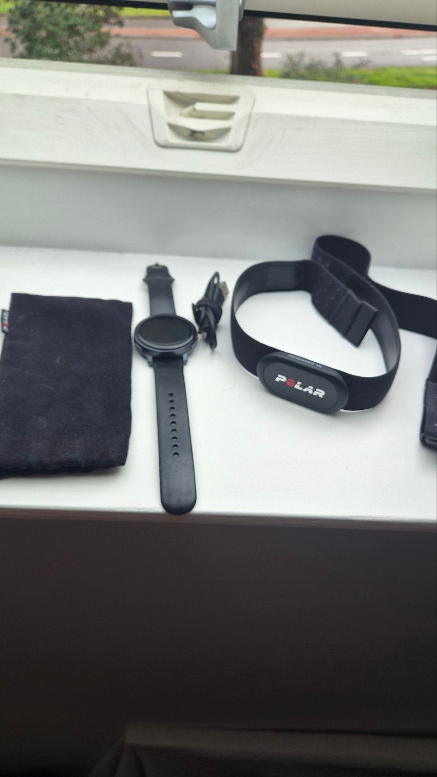 polar vantage v3 met hardlslagband h10, Ophalen of Verzenden, Zo goed als nieuw, Polar, Met borstriem