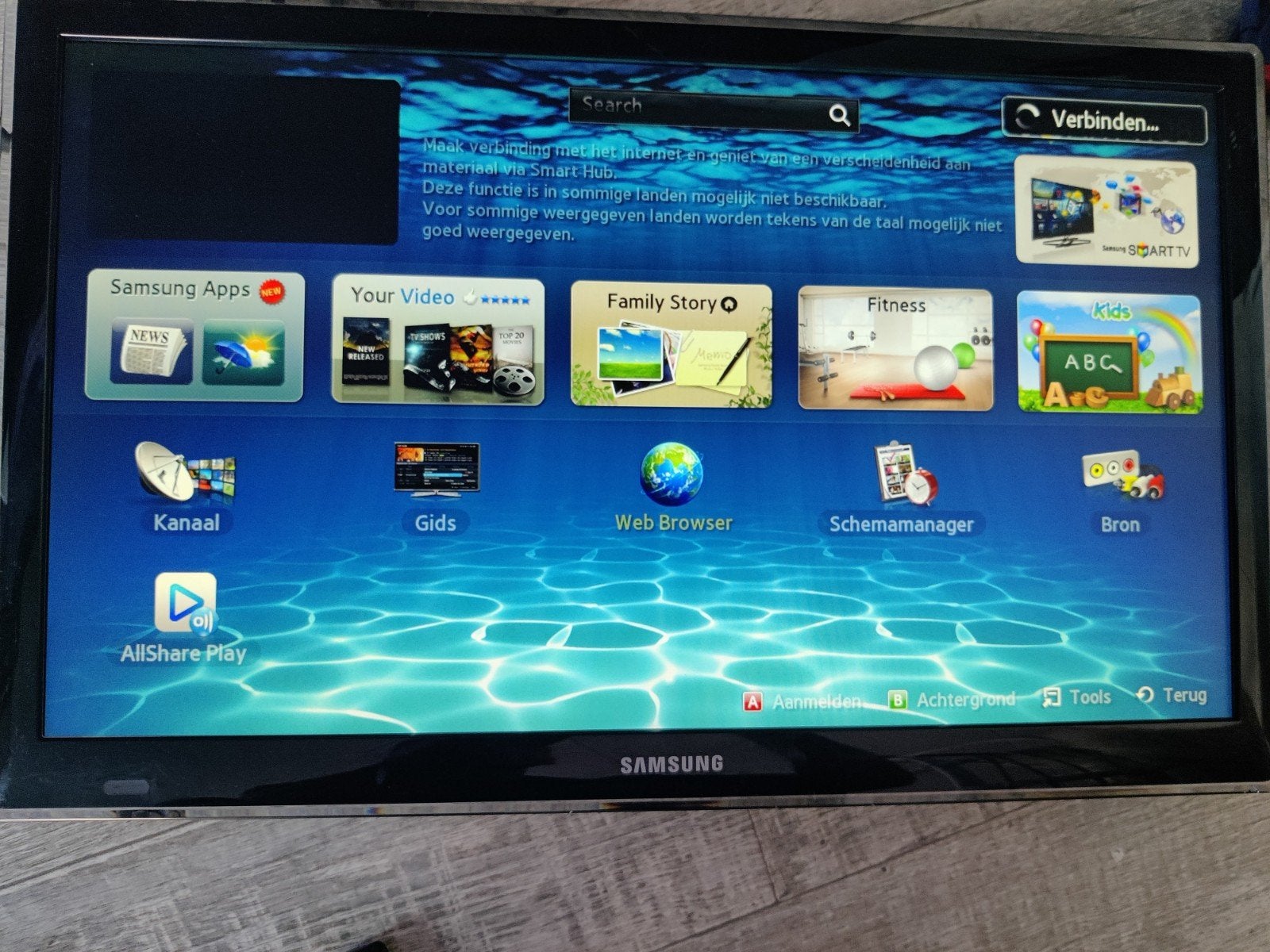 kleine smart tv 22 inch ' lees de advertentie ', Ophalen of Verzenden, 50 Hz, Samsung, Smart TV