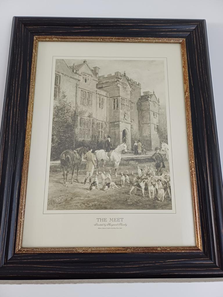 Ingelijste prent 'The Meet' van Heywood Hardy, 39x49 cm, Dagelijks leven, Ingelijst, Overige technieken, Ophalen of Verzenden