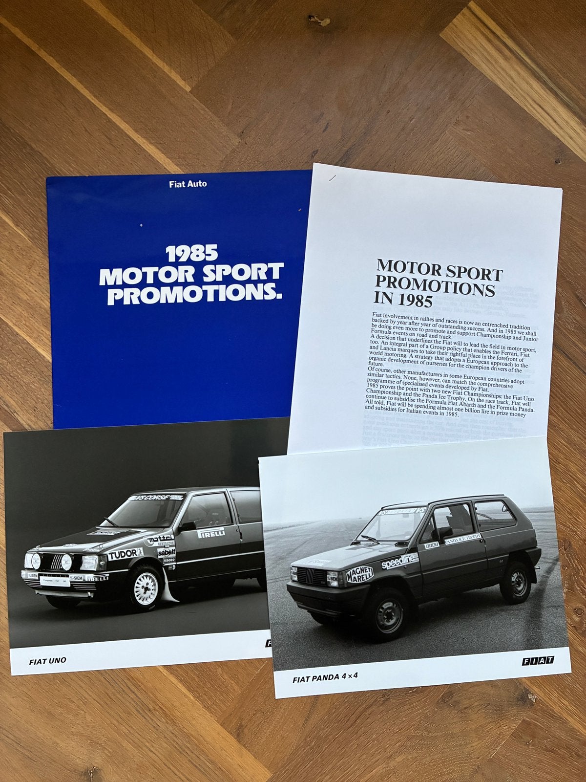 1985 Fiat Motor Sport Promotions persmap met Uno en Panda, Boeken, Verzenden, Gelezen, Overige merken
