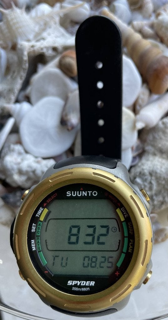 WIE? Speciale SUUNTO SPYDER duikcomp.NWE BATT!Goede Conditie, Watersport en Boten, Ophalen of Verzenden, Gebruikt, Duikcomputer