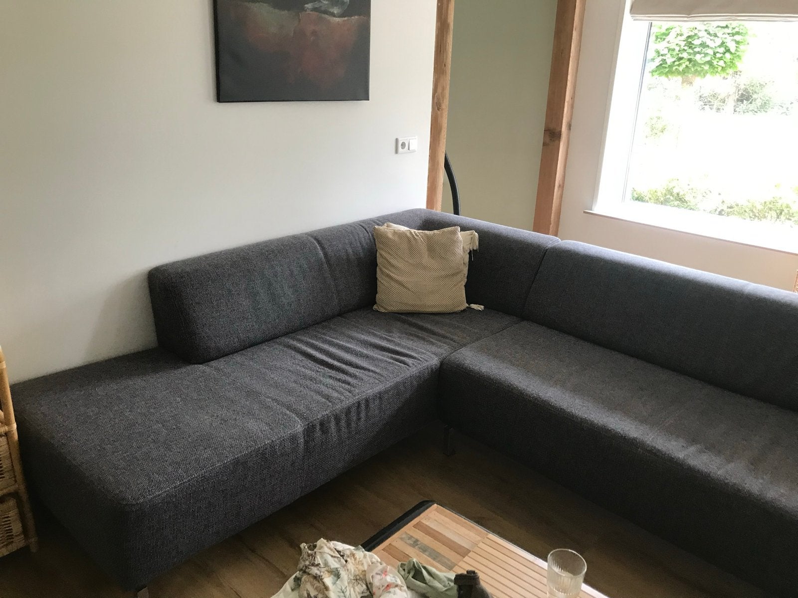 Montel hoekbank - Ruime en comfortabele bank, Ophalen, 250 tot 300 cm, Gebruikt, Hoekbank