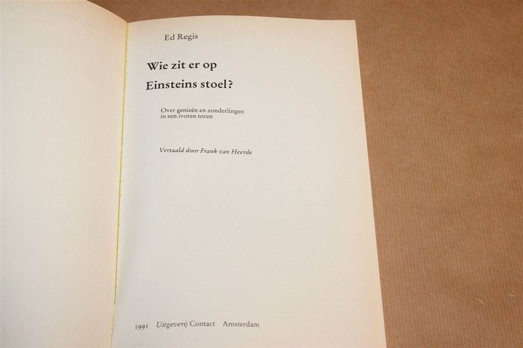 Wie zit er op Einsteins Stoel? — Genieën, Ivoren Toren, Boeken, Ophalen of Verzenden, Gelezen, Natuurwetenschap