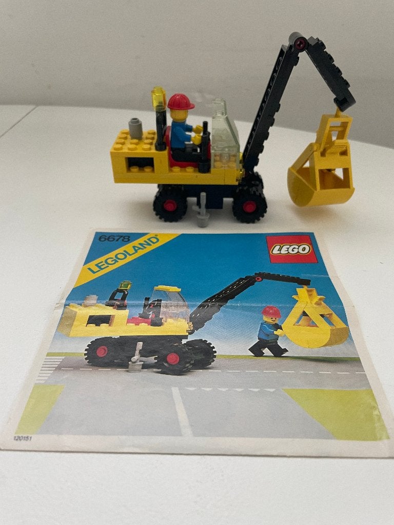 Legoland 6678 hydraulische kraan - pneumatic crane, Gebruikt, Lego, Ophalen of Verzenden, Complete set