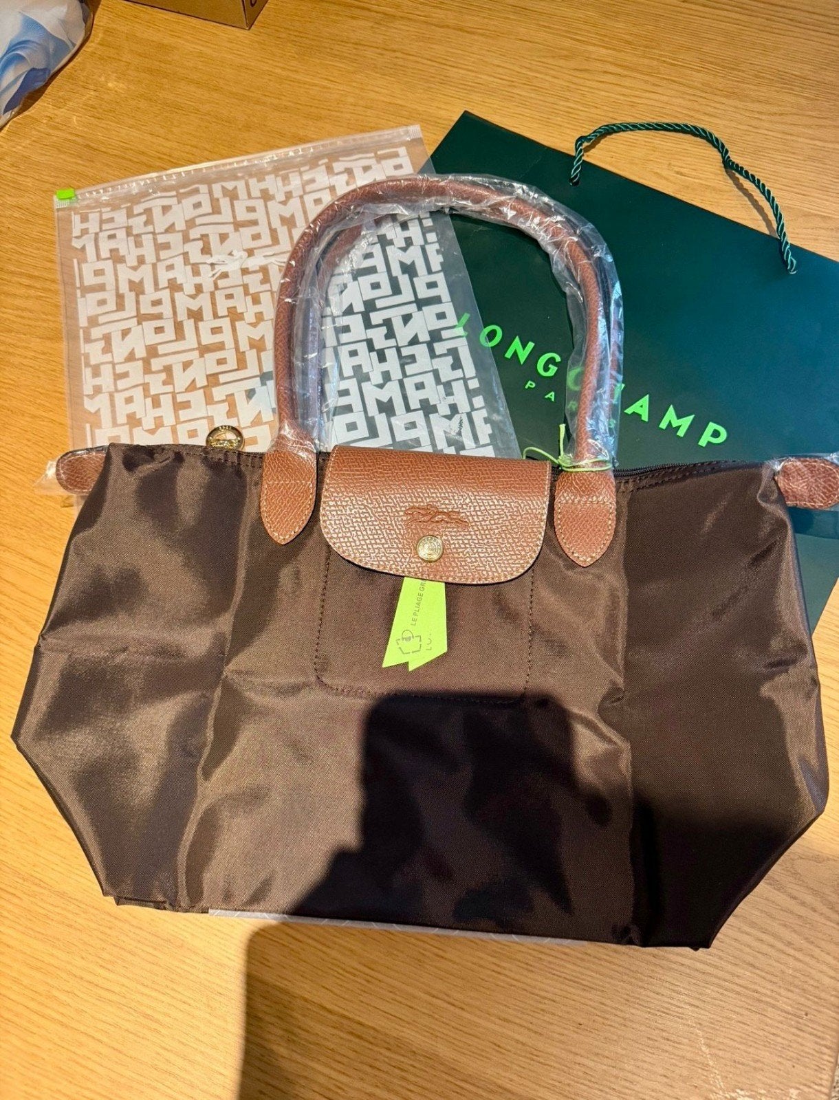Longchamp Le Pliage Tote Bag M Size- Nieuw met labels, Ophalen of Verzenden, Nieuw, Bruin, Shopper