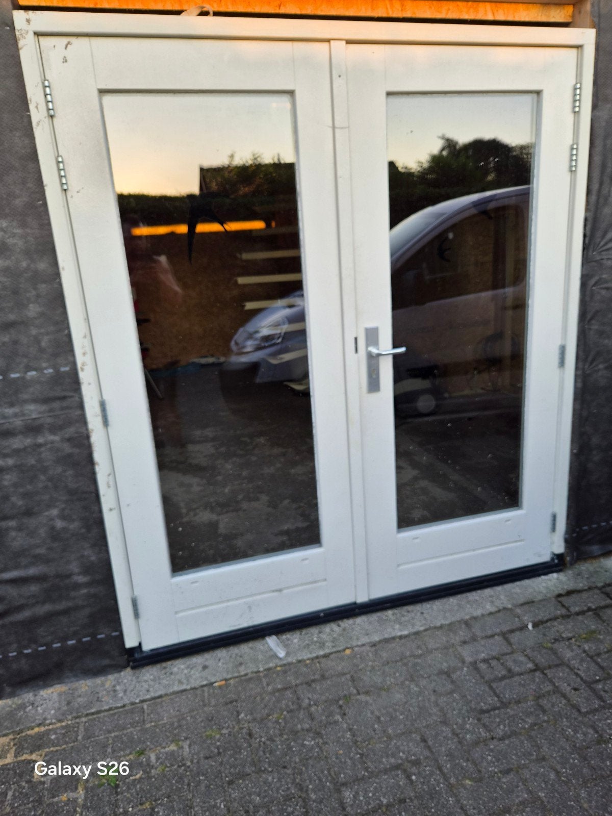 openslaande deuren tuindeuren compleet met kozijn nieuwstaat, Glas, 120 cm of meer, Overige typen, Ophalen of Verzenden