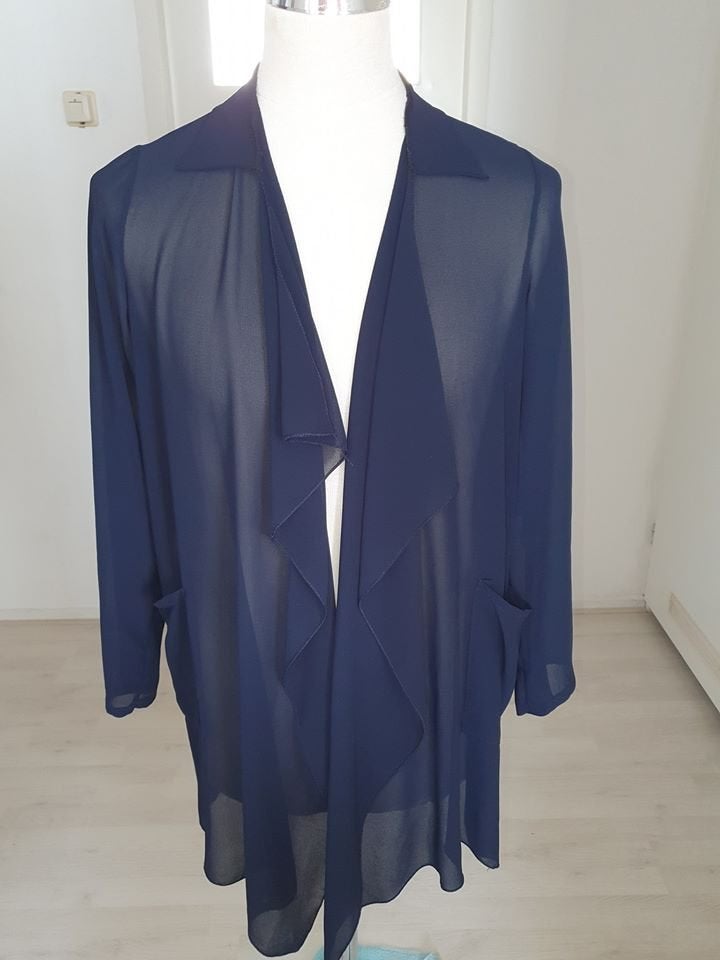 Dazzling Donkerblauwe Transparante Vest Maat M, Maat 38/40 (M), Blauw, Ophalen of Verzenden, Dazzling