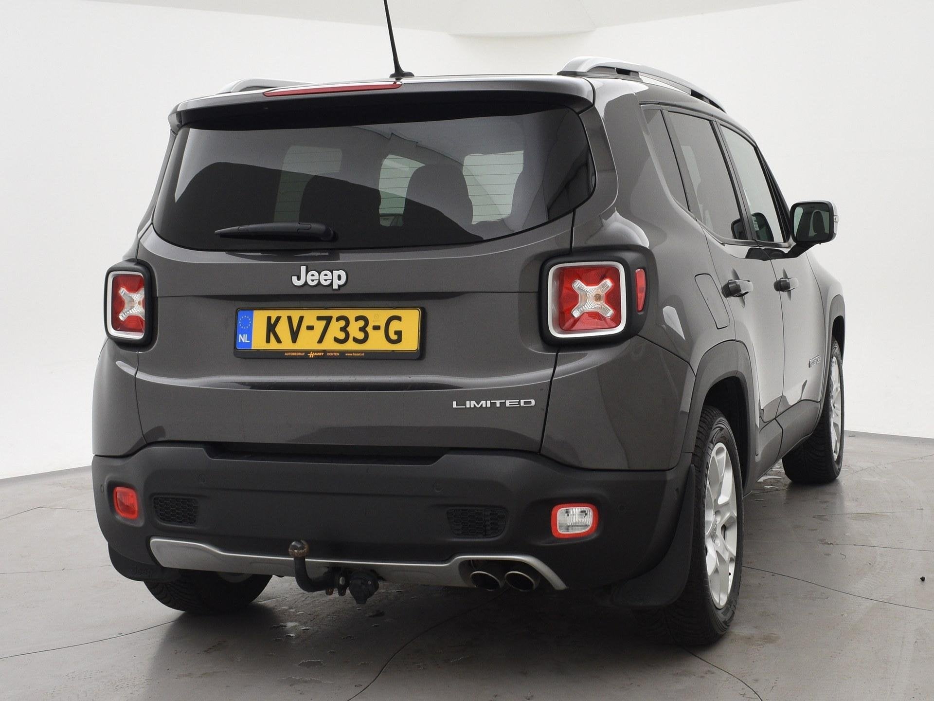 Jeep Renegade 1.4 MULTIAIR 140 PK AUT. LIMITED + TREKHAAK |, Auto's, Jeep, Gebruikt, 4 cilinders, Origineel Nederlands, 600 kg