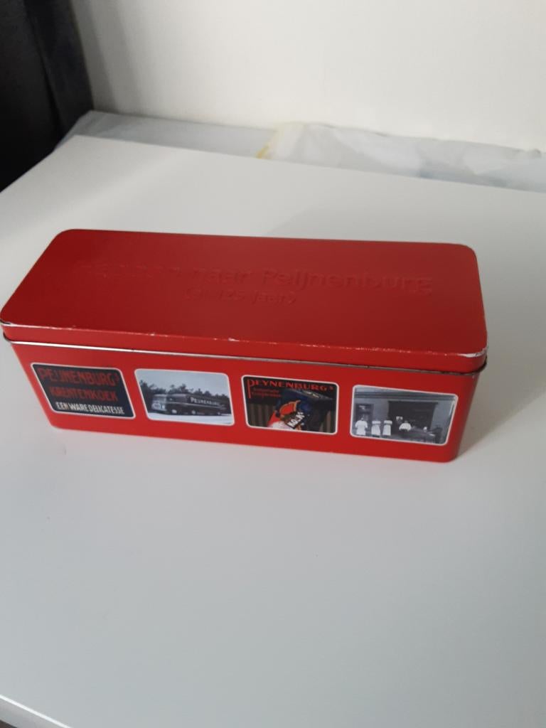 Vintage Peijnenburg Ontbijtkoekblik - Rood, Verzamelen, Blikken, Ophalen of Verzenden, Gebruikt, Koek(jes), Overige merken
