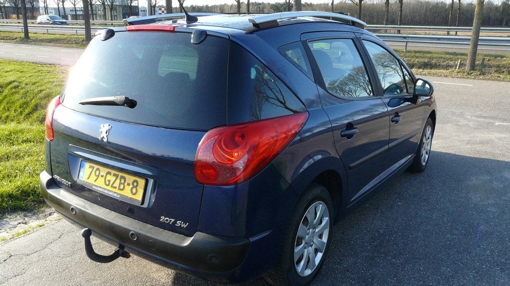 Peugeot 207 SW 1.4 VTi XS,Panoramadak,Clima,Elec.pakket,Trek, Gebruikt, Zwart, Blauw, Origineel Nederlands