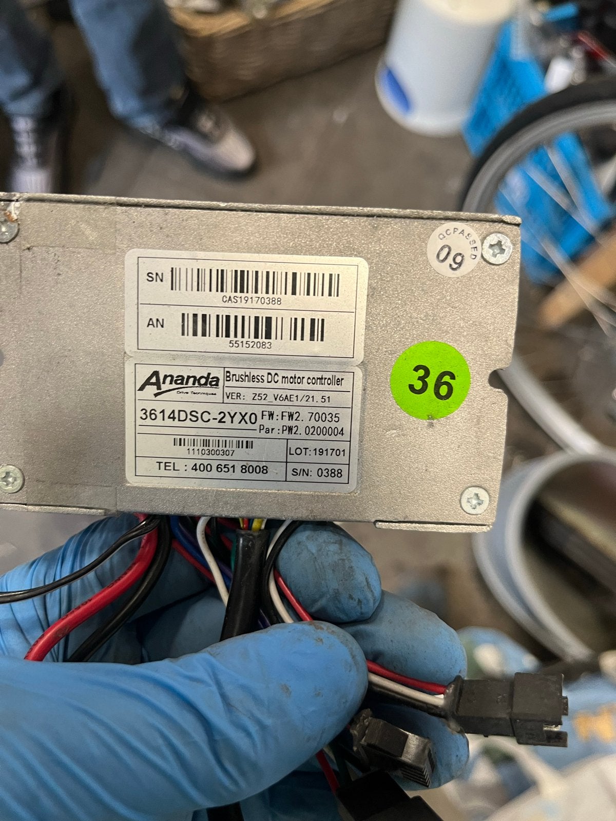 Ananda 36V Borstelloze DC Motor Controller E-bike, Fietsen en Brommers, Gebruikt