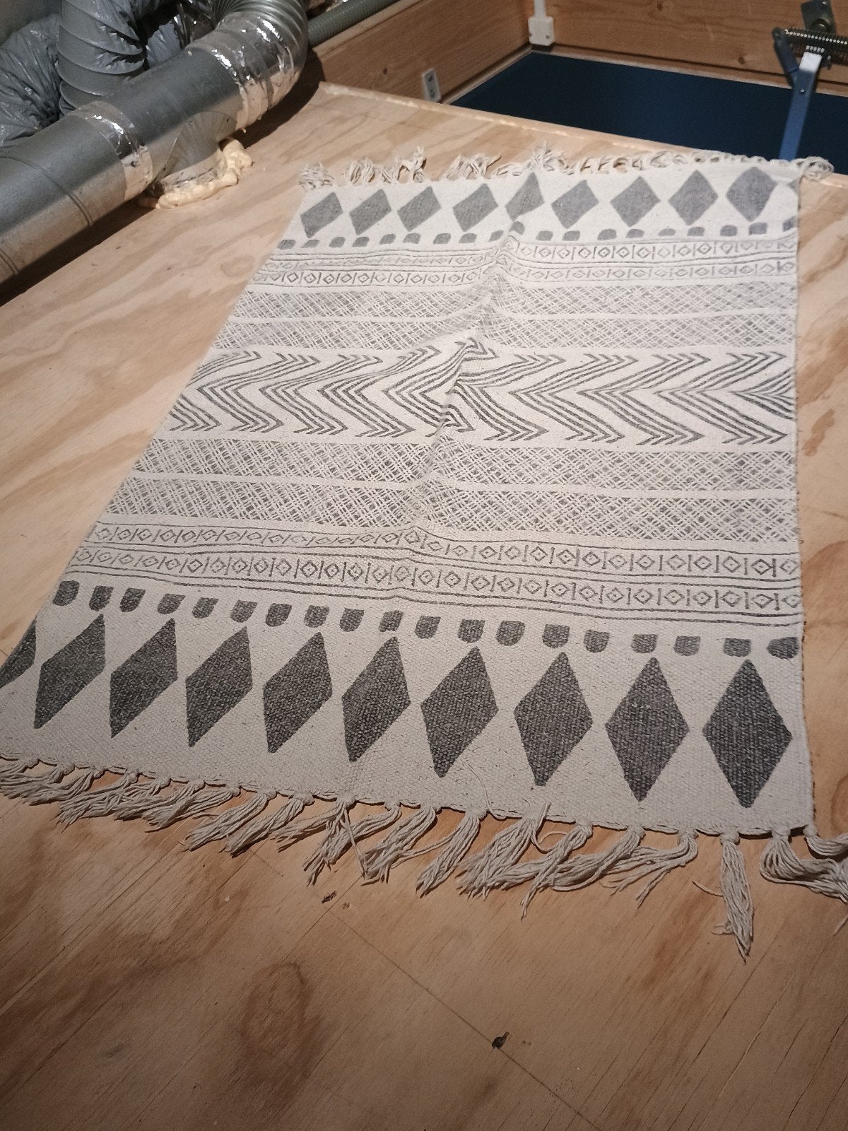 House Doctor Block kleed - 95x64 cm - Zonder franjes, 50 tot 100 cm, Modern, Scandinavisch, Zo goed als nieuw, Grijs