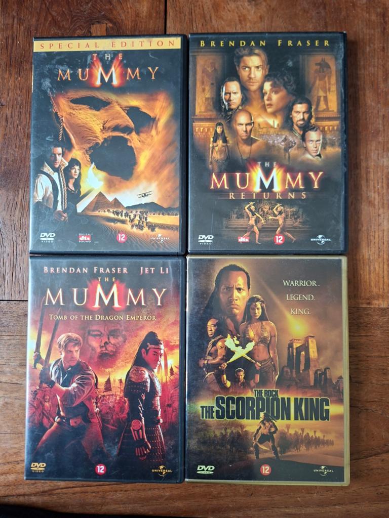4 Films uit The Mummy en de spin-off The scorpion king, Ophalen of Verzenden, Gebruikt