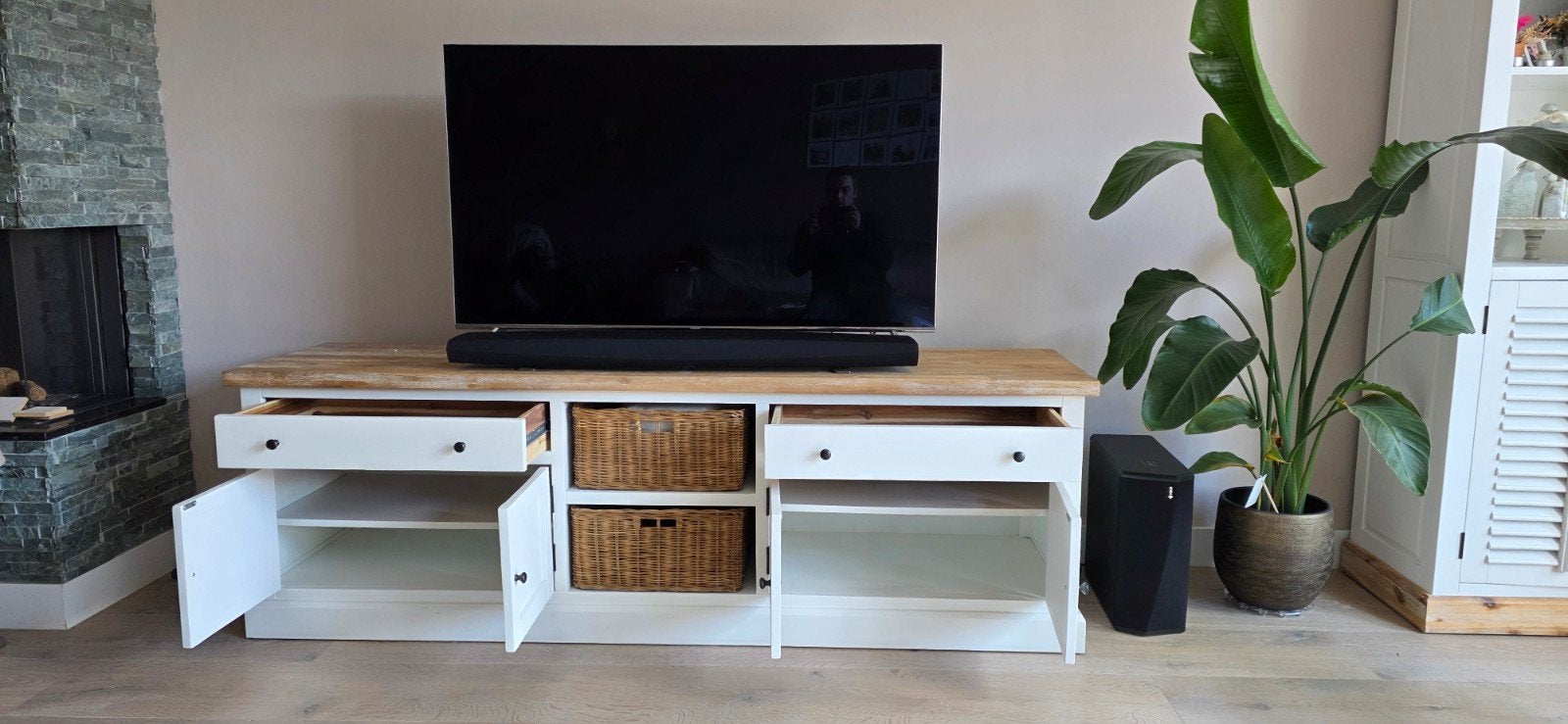 Landelijke TV Meubel van Ans Woonshop, Gebruikt, 150 tot 200 cm, Ophalen of Verzenden, Minder dan 100 cm