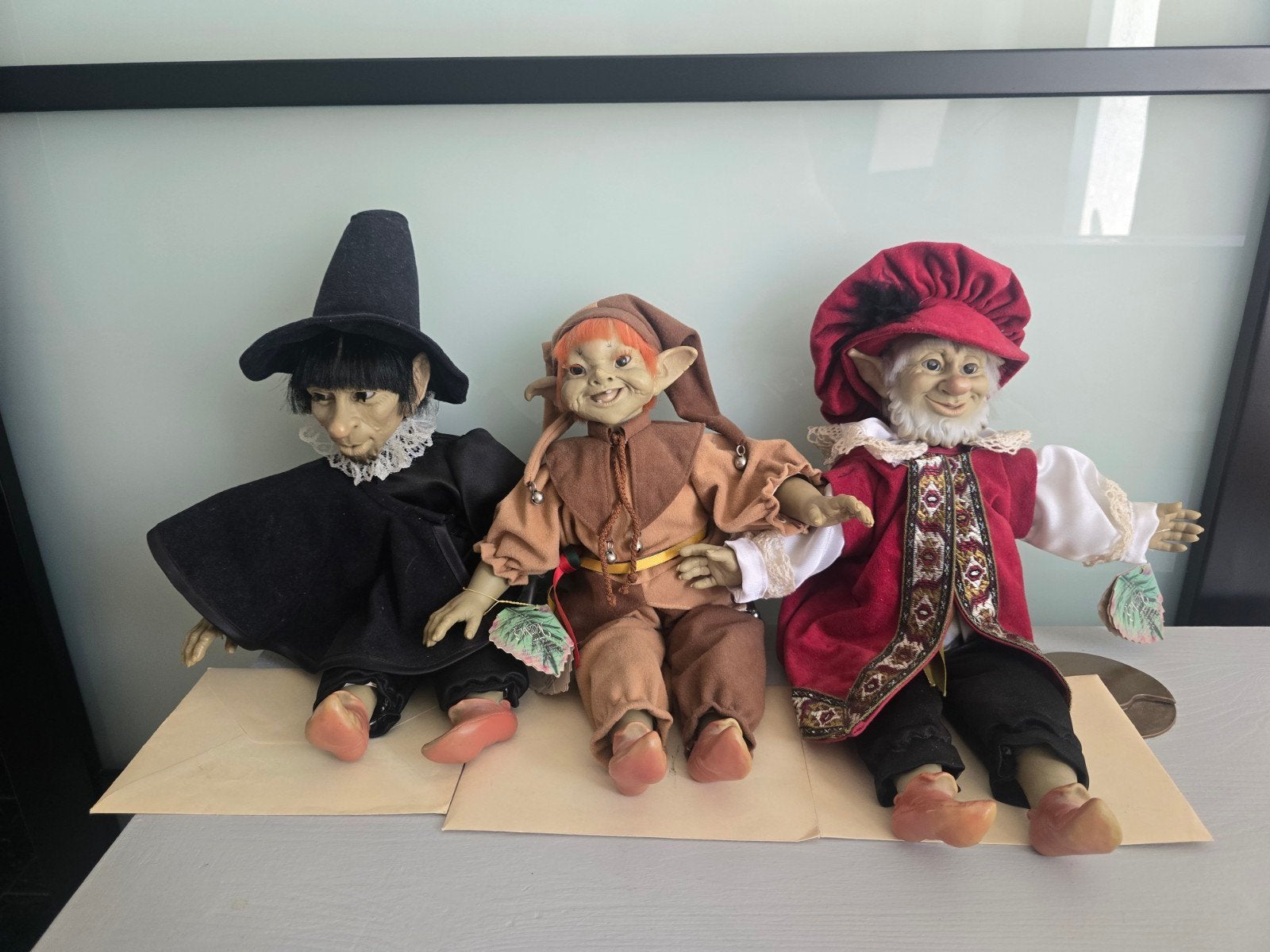 Set van 3 Vintage Elfen Poppen met Certificaat, Ophalen, Zo goed als nieuw, Pop