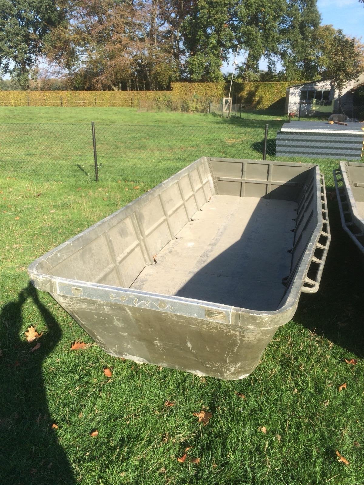 Ex Army Alu Sloep, Vis- Karperboot Grachtenboot Legerponton, Ophalen, Gebruikt, Anker, 5 m