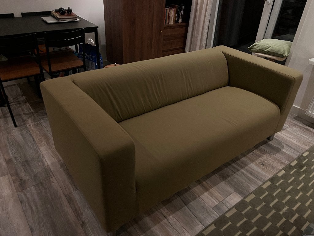 Bank/sofa/couch Klippan Ikea olive green, Olijf groen, Huis en Inrichting, Banken | Bankstellen, Ophalen, Gebruikt, 150 tot 200 cm