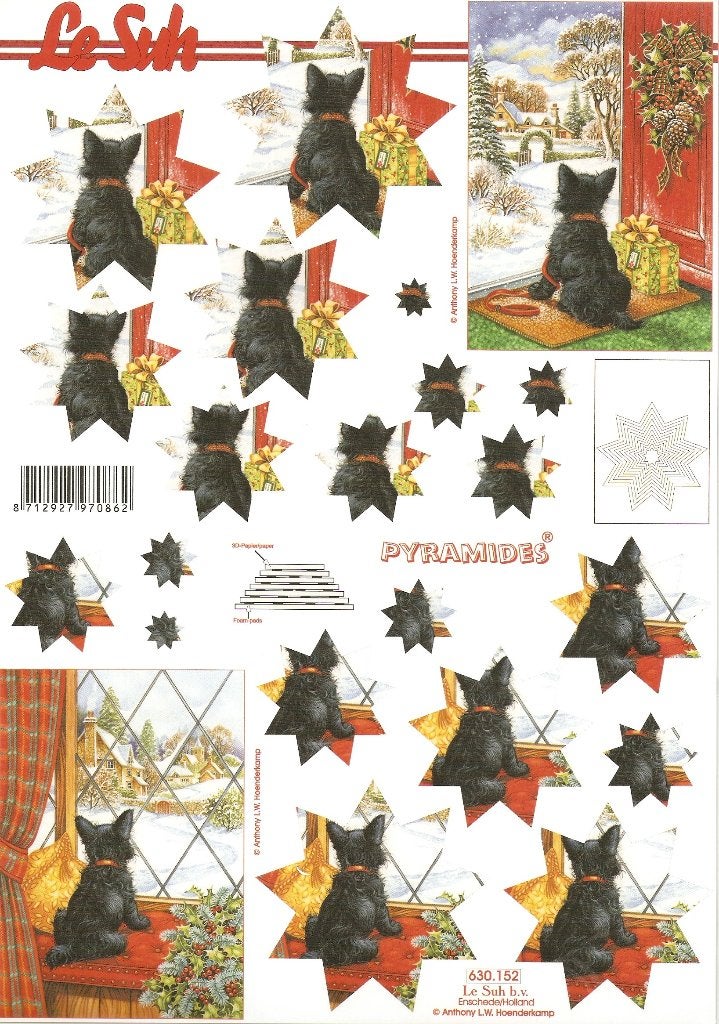 k41 knipvel le suh pyramide 630.152 kerst hond, Ophalen of Verzenden, Nieuw, Kerst, Knipvel