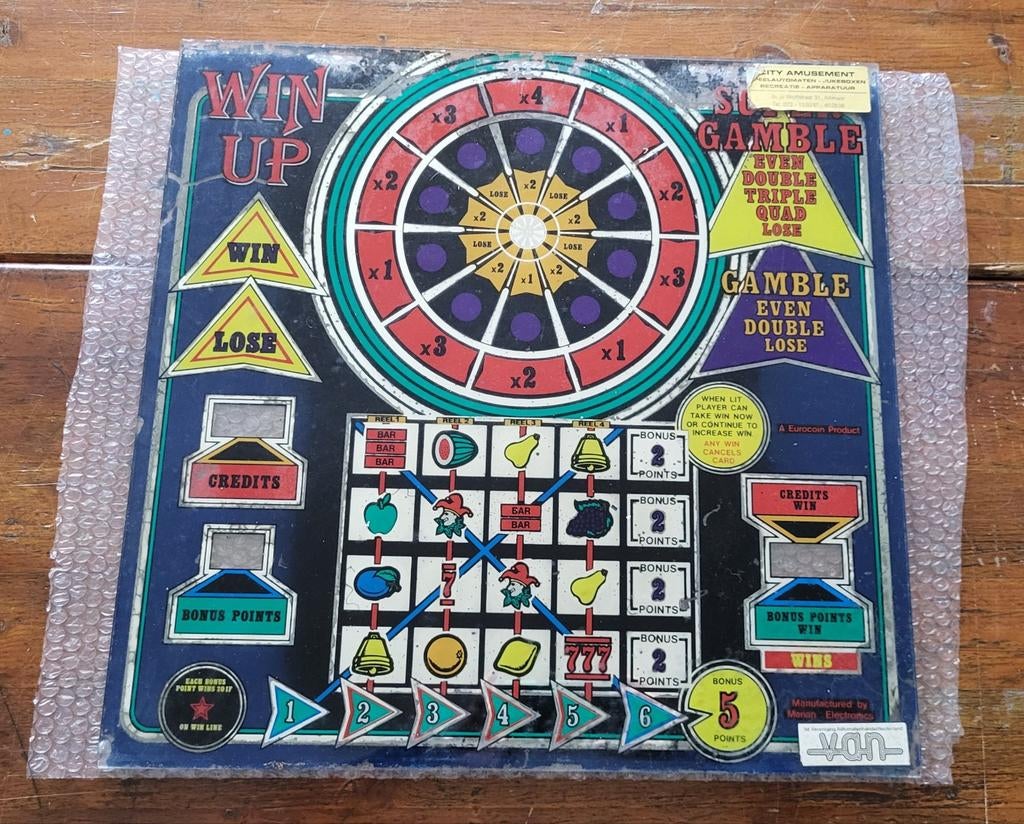 Gokkast glasplaat Super Gamble, Verzamelen, Automaten | Gokkasten en Fruitautomaten, Ophalen, Gebruikt
