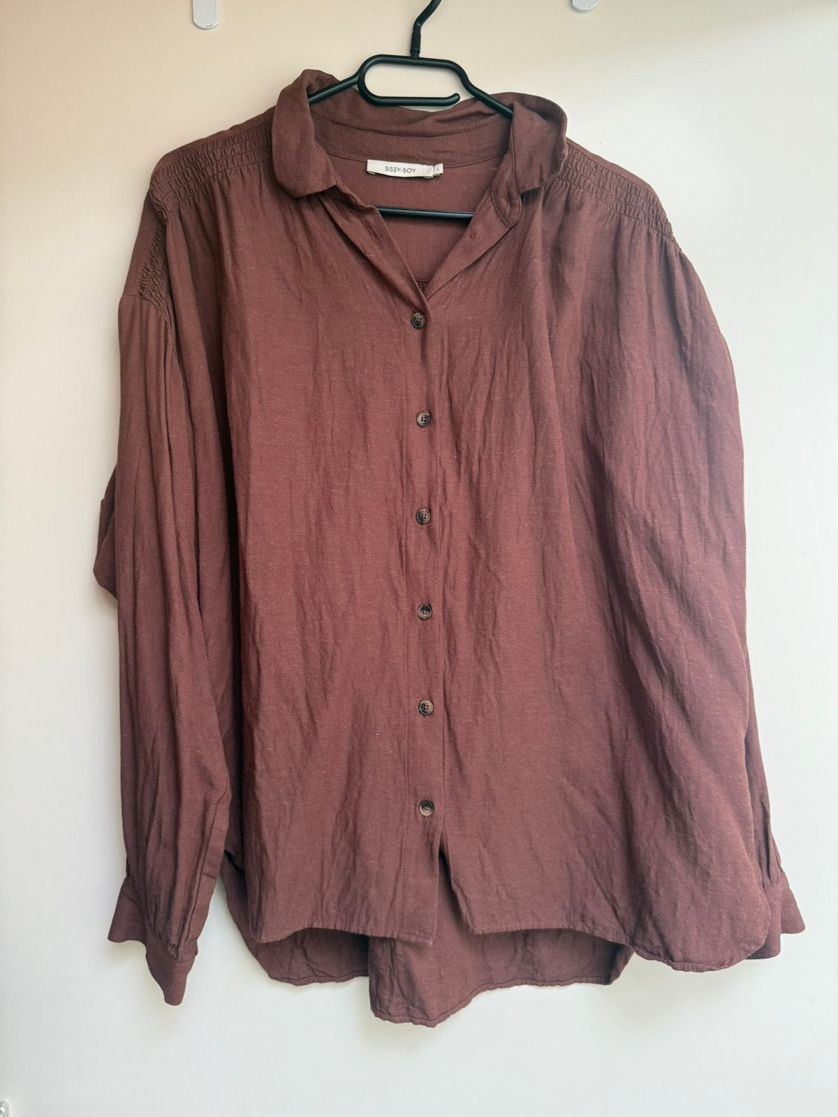 Sissy-boy bruine blouse maat L sari bloesje, Ophalen of Verzenden, Zo goed als nieuw, Maat 38/40 (M), Bruin