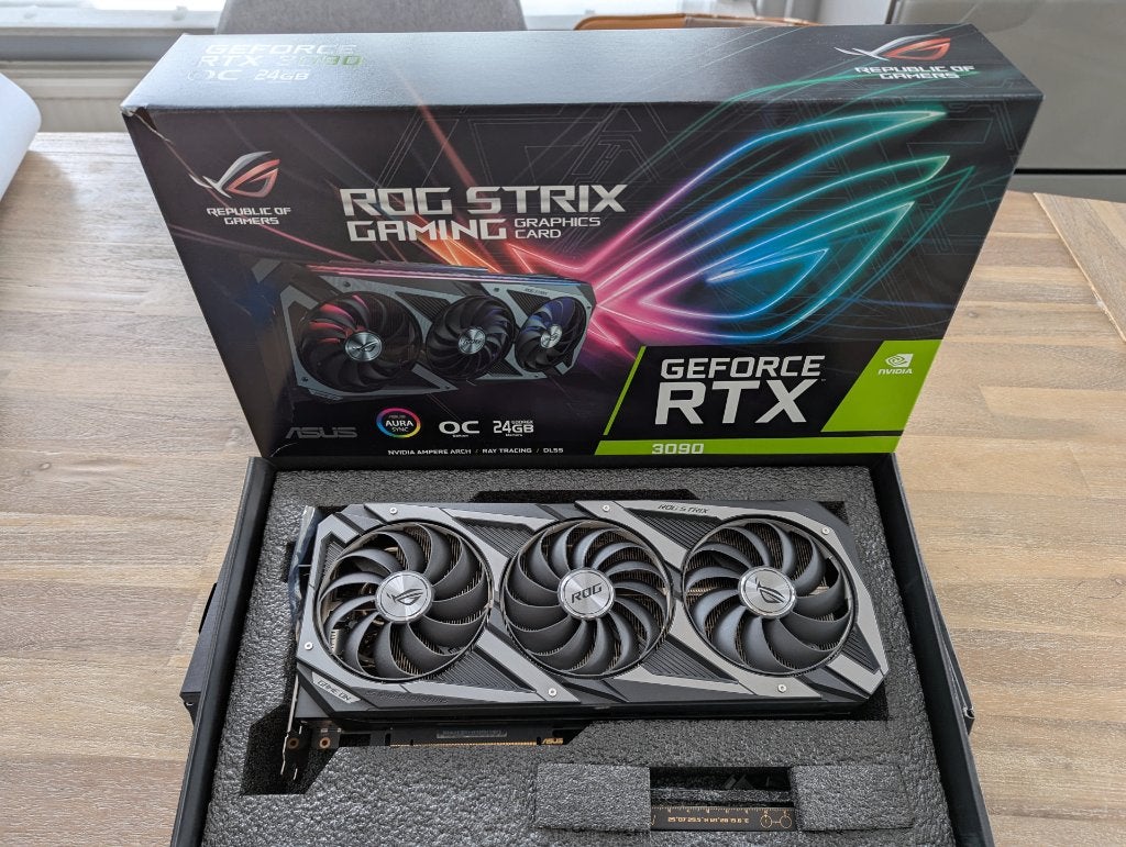 NVIDIA ASUS ROG Strix RTX 3090 OC 24GB, Computers en Software, Videokaarten, GDDR6, PCI-Express 4, Ophalen of Verzenden, Zo goed als nieuw
