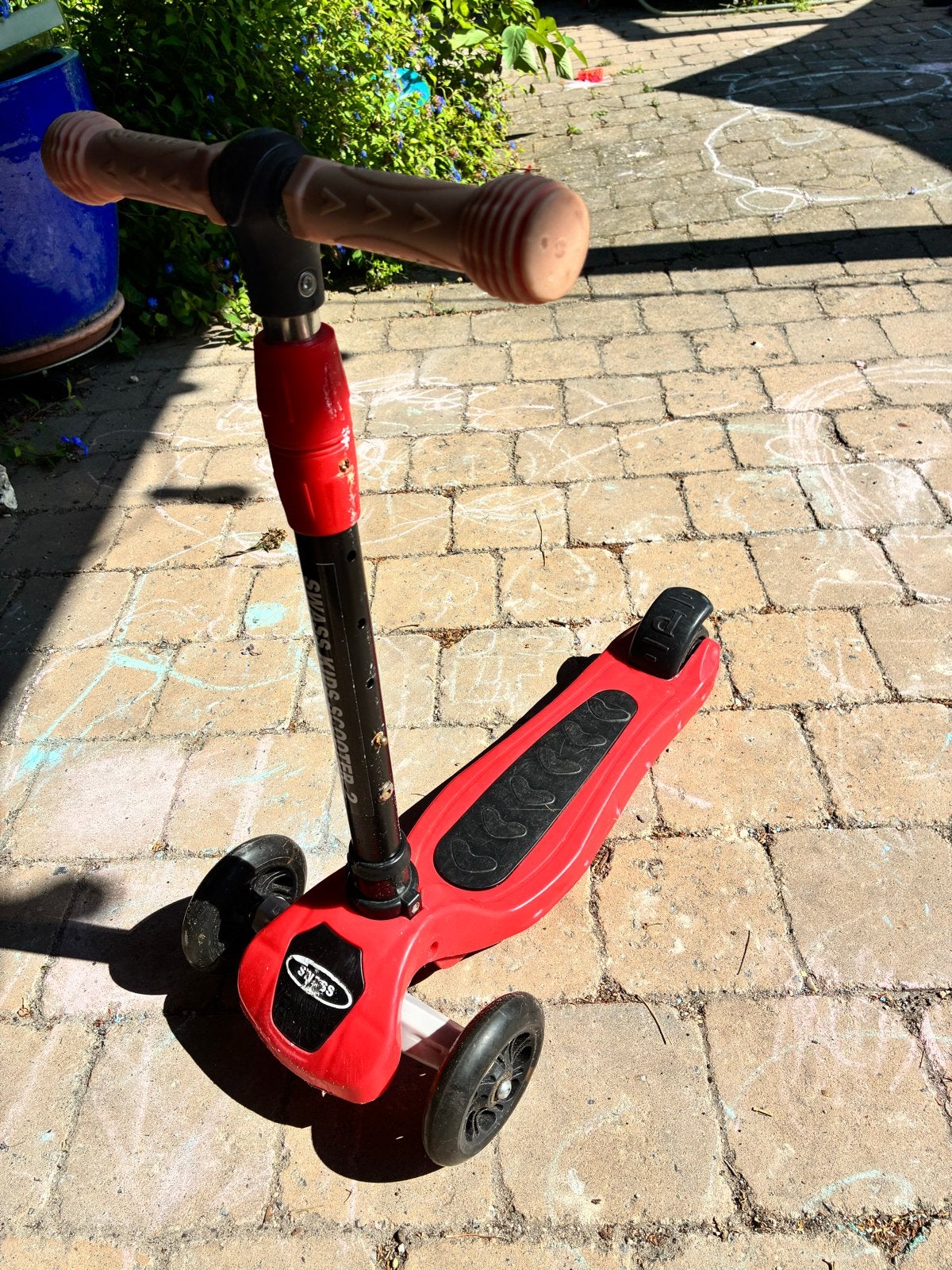 Swass Kids Scooter - Rood - Verstelbaar Stuur (57-75 cm), Ophalen of Verzenden, Gebruikt, Gewone step