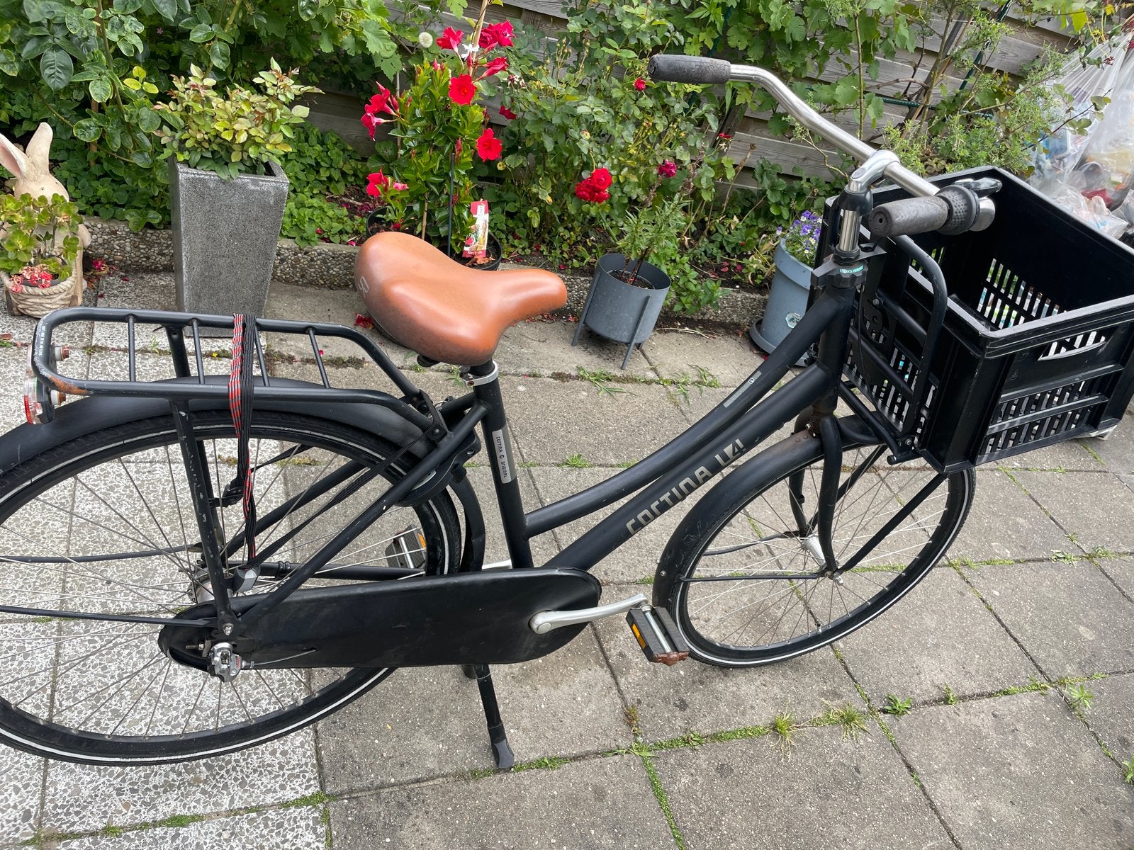 28 inch Cortina U4 Transportfiets Dames - Zwart, Fietsen en Brommers, Fietsen | Dames | Damesfietsen, Gebruikt, Versnellingen