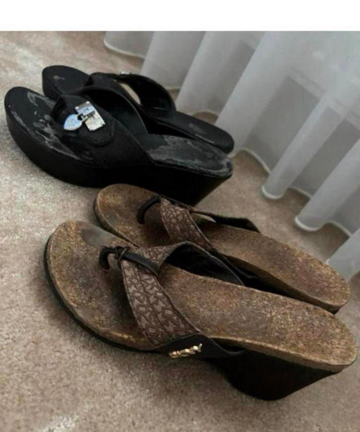 Sleehak teenslipper dkny guess maat 37, Ophalen of Verzenden, Zwart