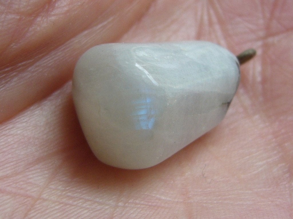 Maansteen hanger edelsteen mineraal hangertje moon stone, Wit, Ophalen of Verzenden, Zo goed als nieuw, Steen of Mineraal