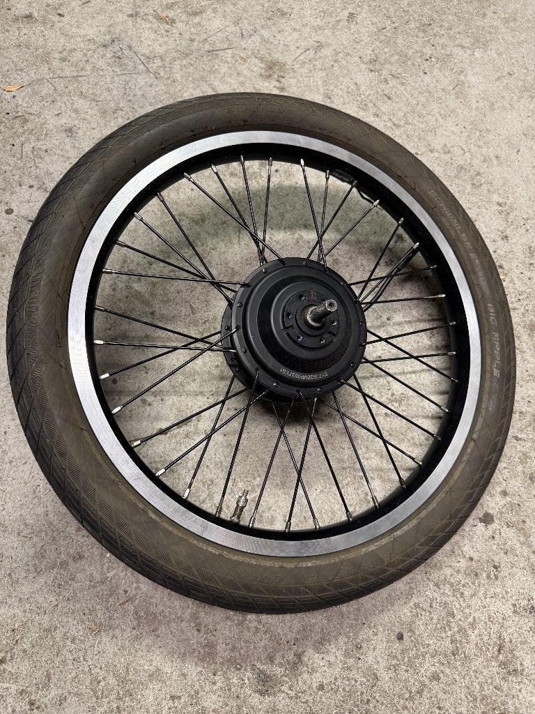 20 inch fiets achterwiel met motor, 36V, Gebruikt, Motor, Aluminium, Ophalen