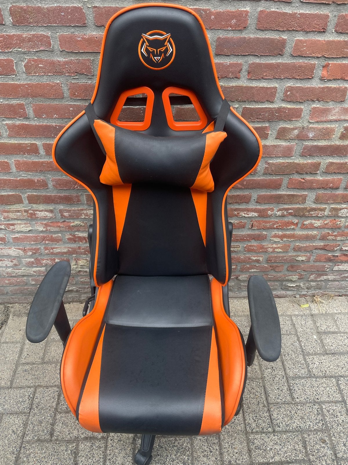 Gaming stoel - Zwart/Oranje - Prima staat, Zwart, Ophalen of Verzenden, Zo goed als nieuw, Gaming bureaustoel