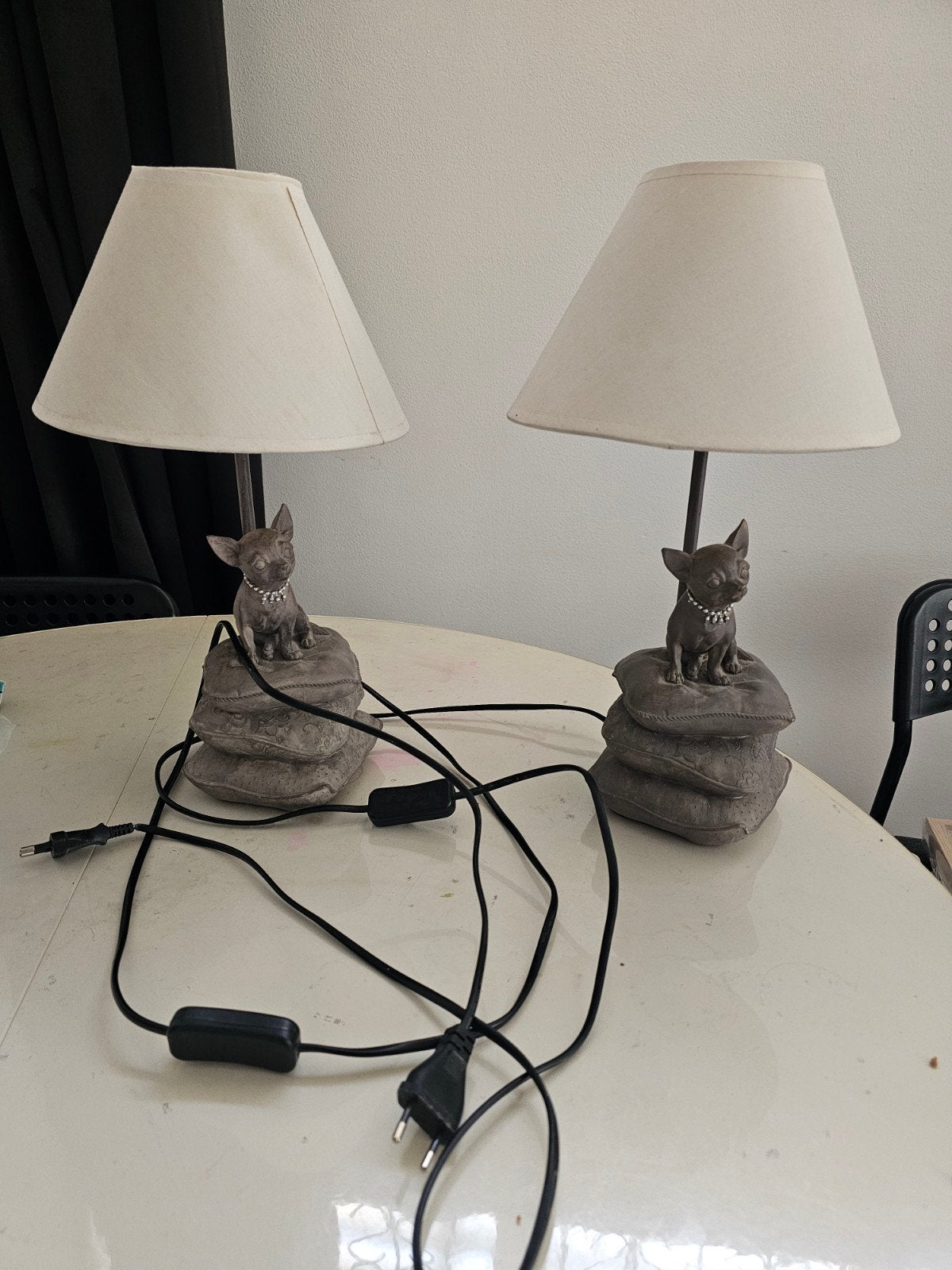 Lamp chihuahua, 41 cm, Gebruikt, Overige merken, E27 (groot)