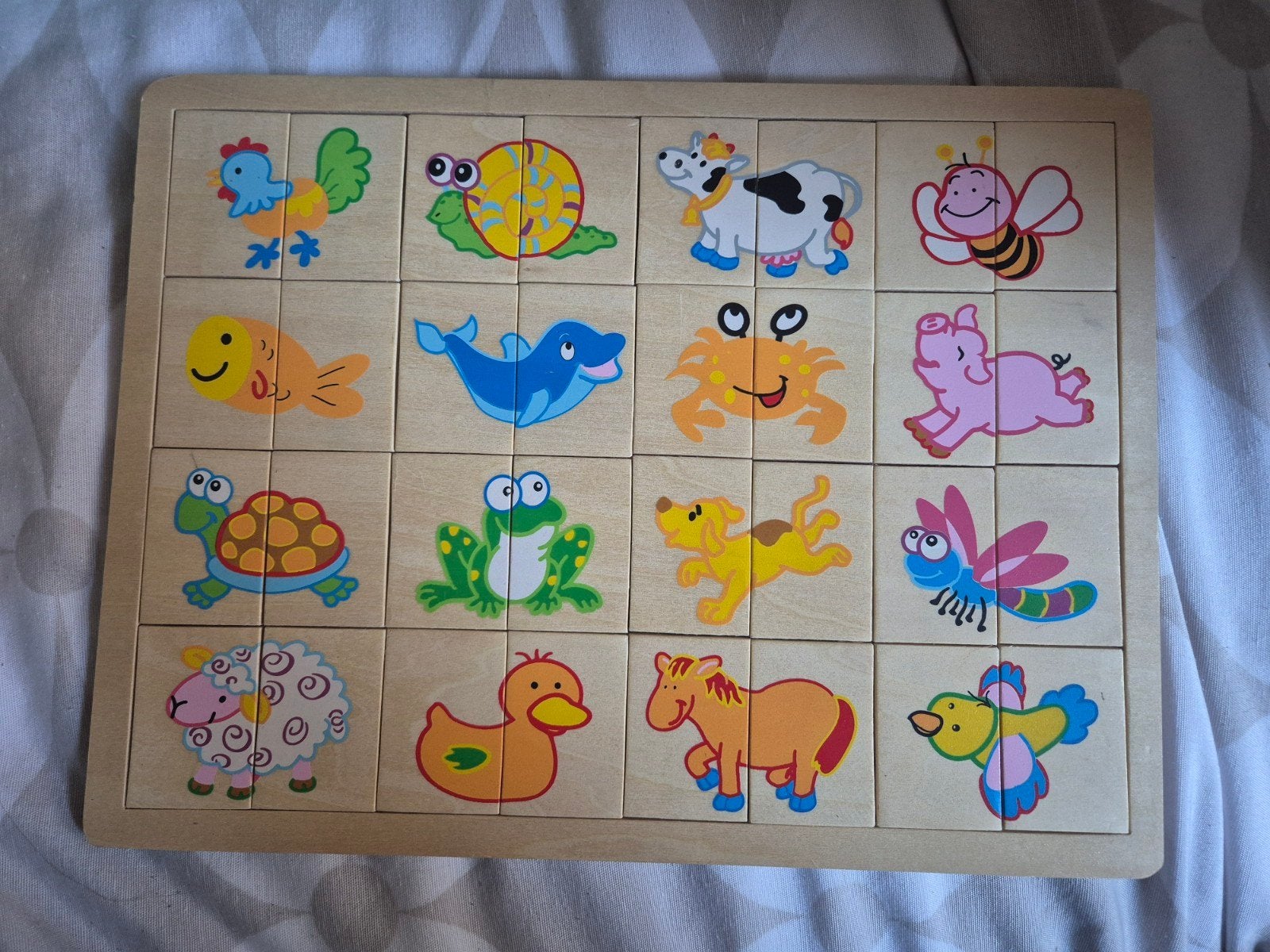 leuke houten puzzel, Ophalen of Verzenden, Minder dan 10 stukjes, Zo goed als nieuw, 2 tot 4 jaar