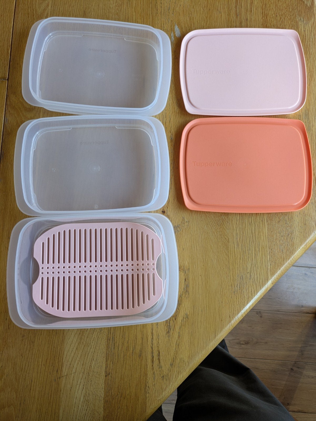 Tupperware Vleeswarendoos met extra deksel, Huis en Inrichting, Ophalen of Verzenden, Zo goed als nieuw, Overige typen, Met compartimenten