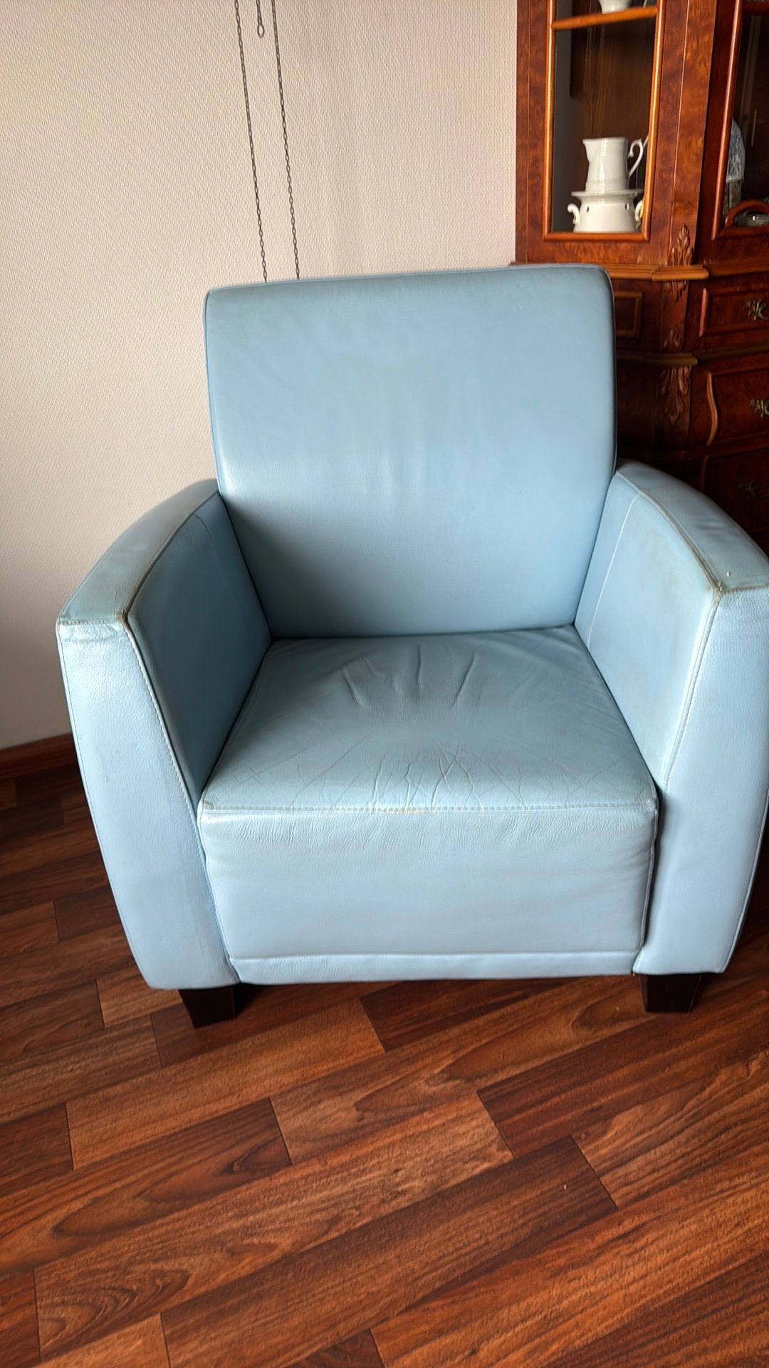 Baby blue stoel, Ophalen, Overige materialen, 75 tot 100 cm, Zo goed als nieuw