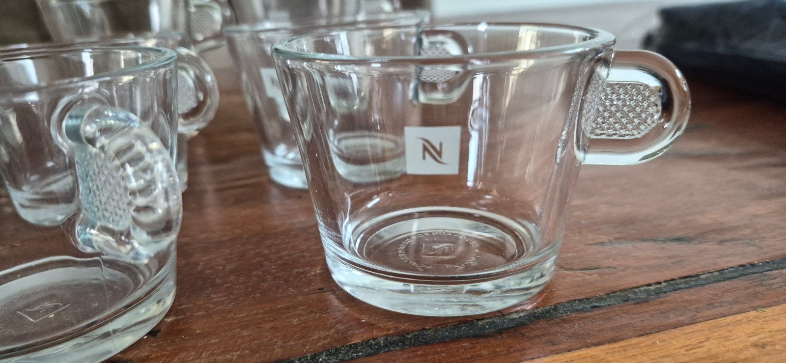 Nespresso glazen/kopjes in 4 afmetingen, Ophalen, Zo goed als nieuw, Overige merken, Glas