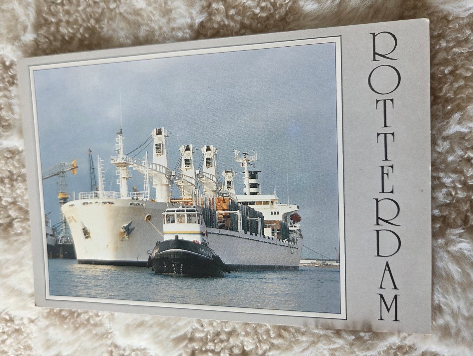 Vintage Ansichtkaart Rotterdam Havenzicht, Verzamelen, Verzenden, 1980 tot heden, Ongelopen, Zuid-Holland