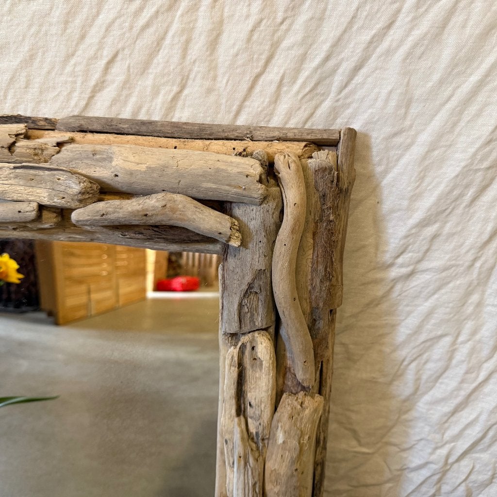 spiegel drijfhout / driftwood - 50 x 40 cm - Gratis bezorgd, Huis en Inrichting, Woonaccessoires | Spiegels, TTM Wonen, Meubels – (Perzische) Tapijten en Woonaccessoires