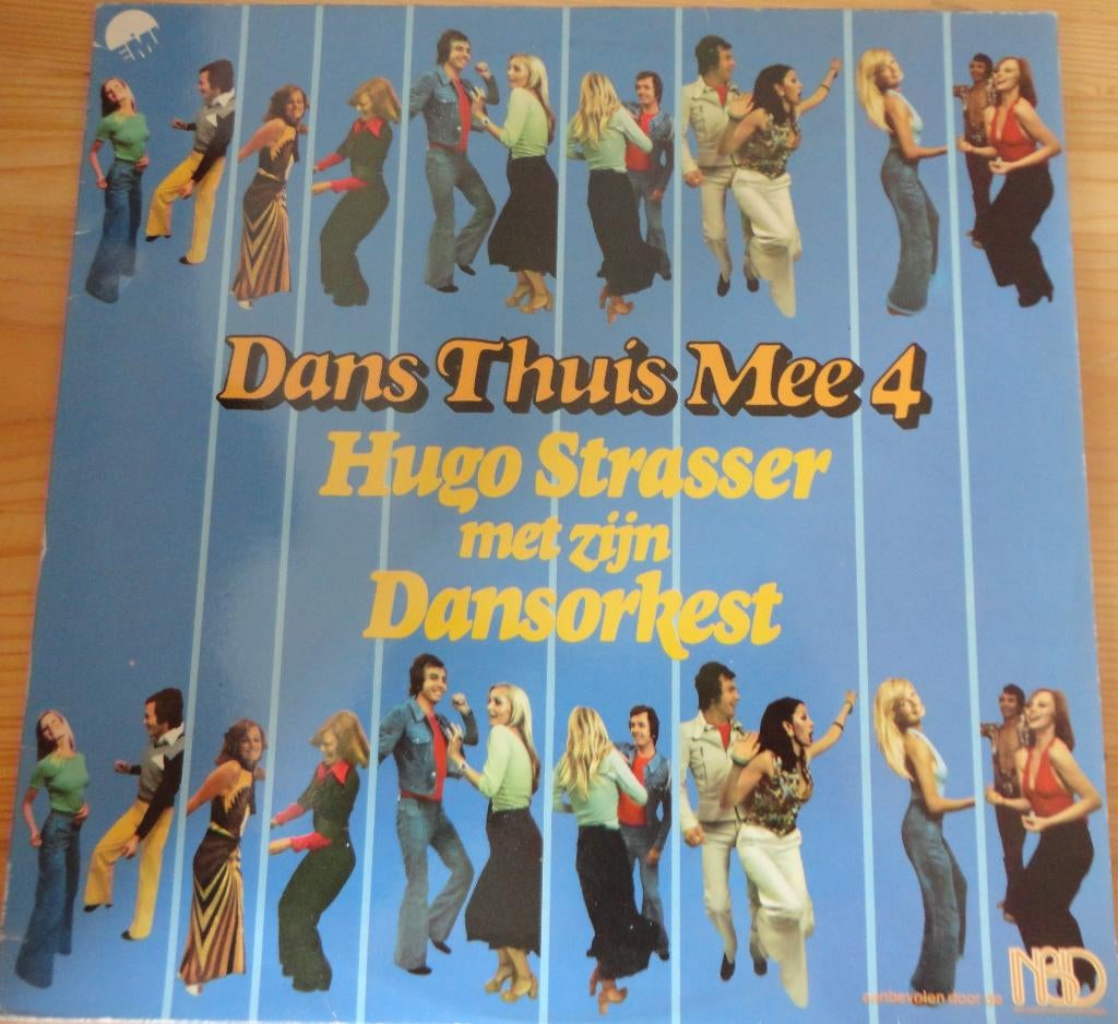Hugo Strasser & Dansorkest -Dans thuis mee (4) - LP, Ophalen of Verzenden, Gebruikt, 12 inch, Levenslied of Smartlap