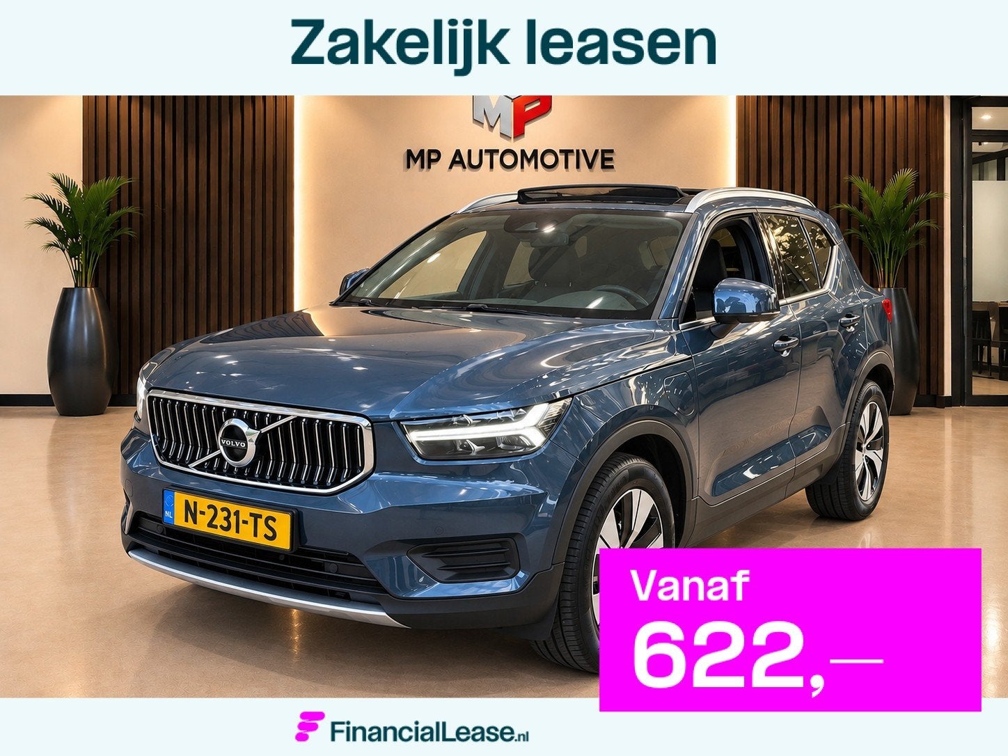 Volvo XC40 1.5 T4 Recharge Inscription|Trekhaak|Panoramadak|, 1800 kg, Euro 6, Blauw, Bedrijf