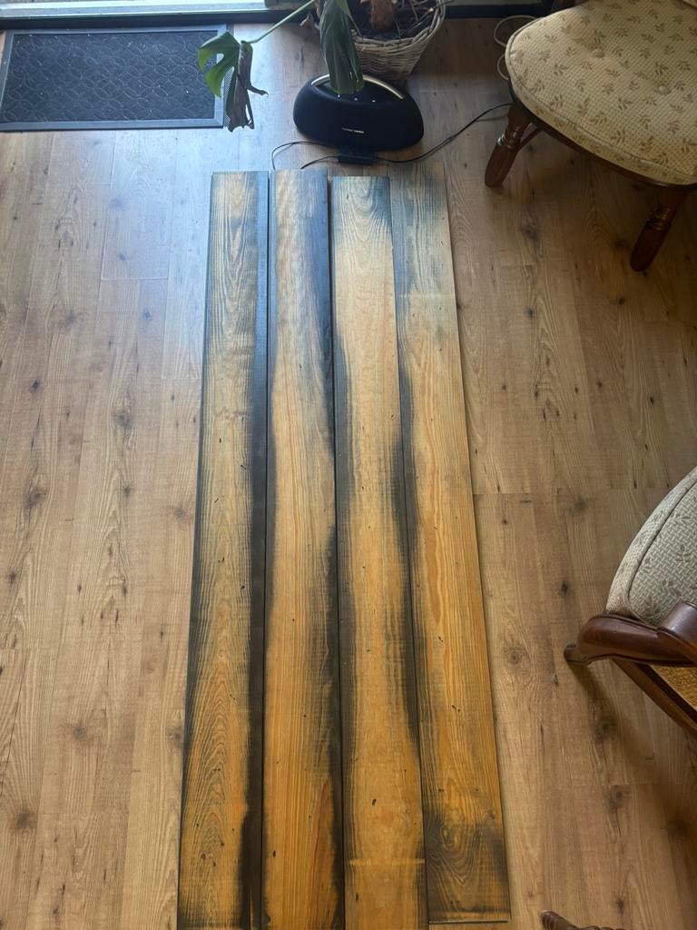 Sepia geolied en verouderde grenen vloer 31m2, Ophalen, Nieuw, 25 tot 50 m², Parket