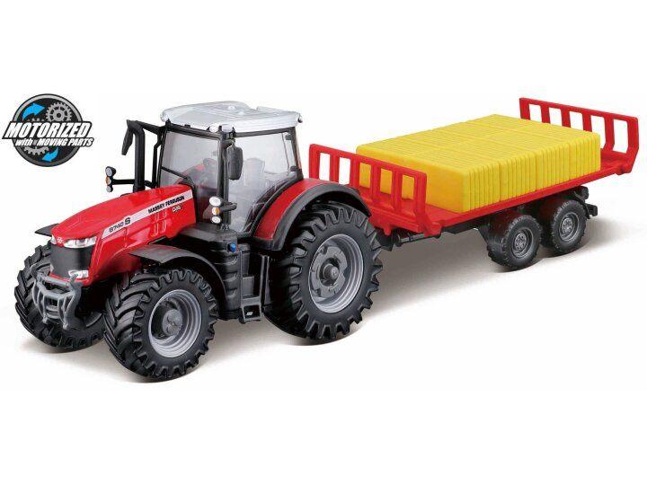 Bburago: Massey Ferguson 8740S met Balentrailer, Auto, ., Nieuw, Ophalen of Verzenden