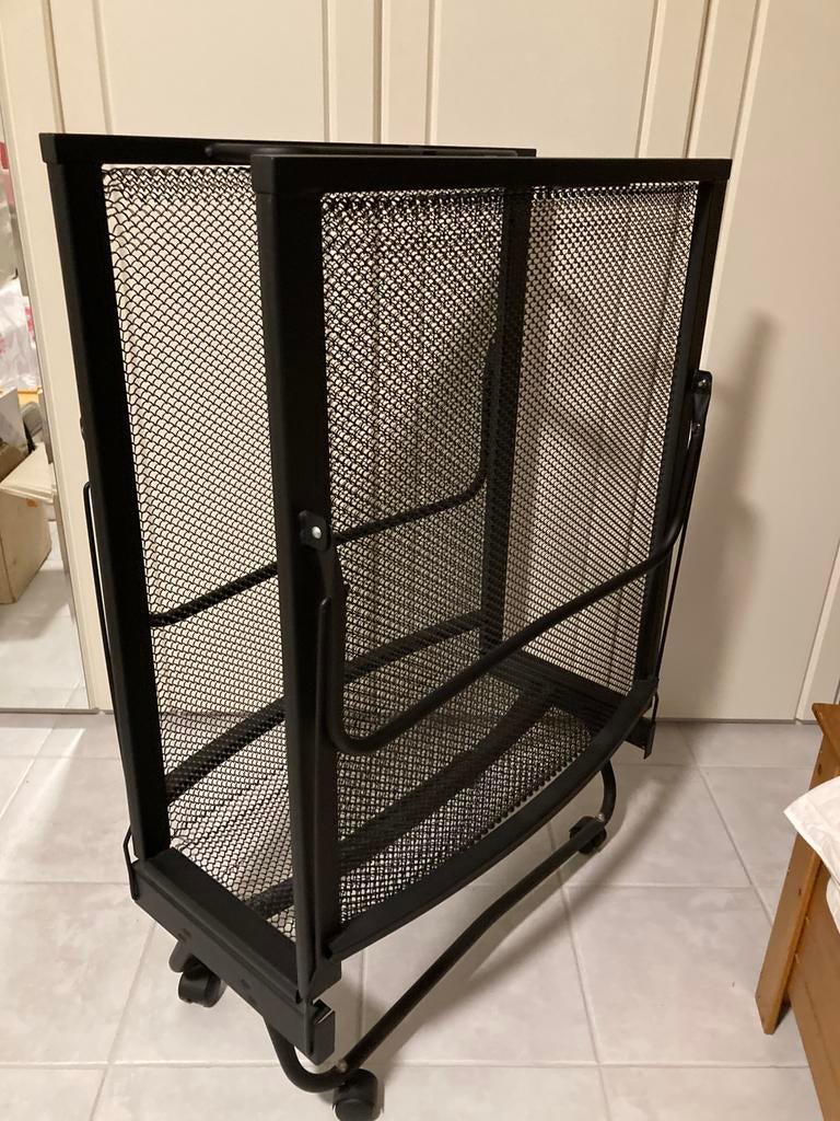 Zwart Opklapbed nieuw, Ophalen, Eenpersoons, Zo goed als nieuw, 80 cm