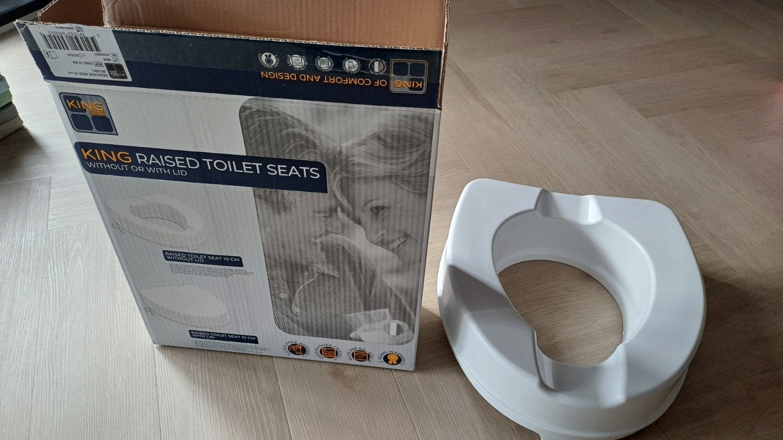 King Toiletverhoger 10 cm – Universeel & Gereedschapsloos, Ophalen of Verzenden, Zo goed als nieuw