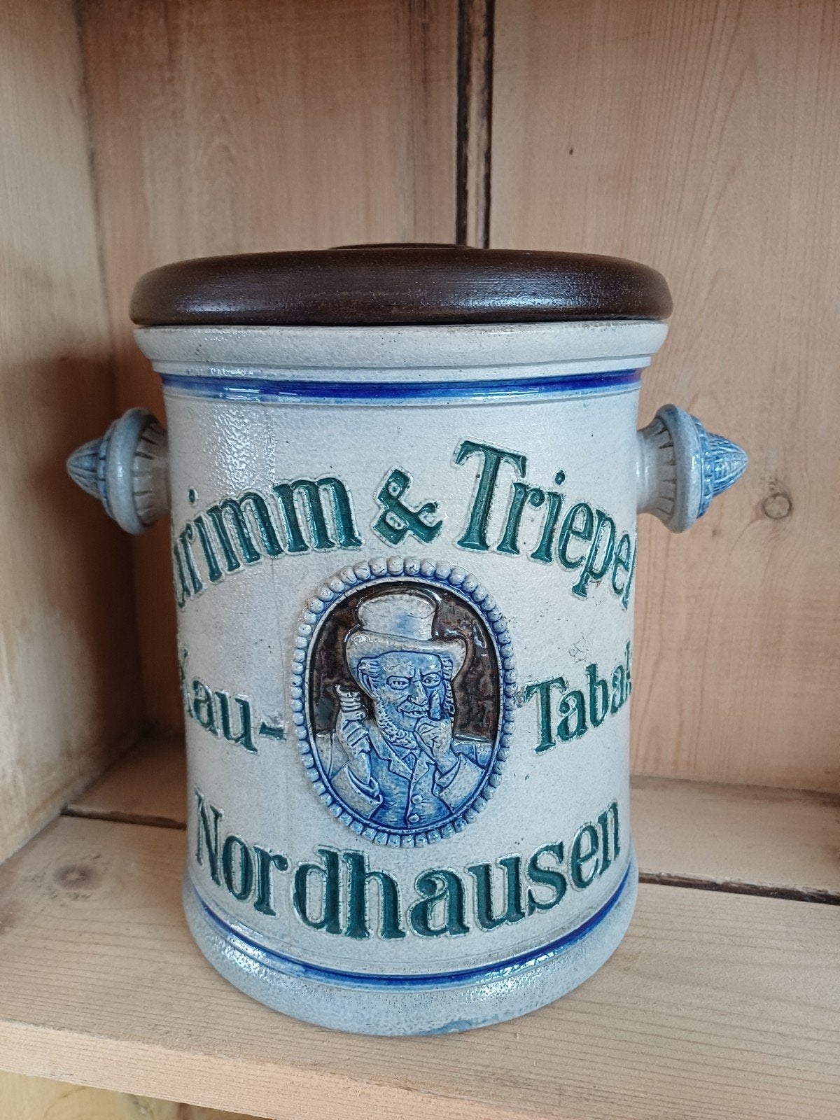 Antieke Steengoed Tabakspot "Grimm & Triepel Nordhausen", Antiek en Kunst, Ophalen of Verzenden